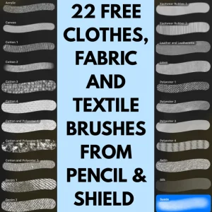 22 Free Clothing Fabric Brushes for Procreate