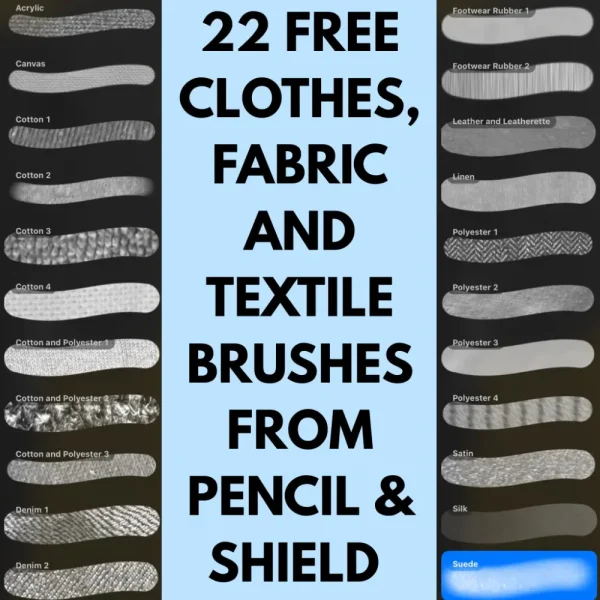 22 Free Clothing Fabric Brushes for Procreate