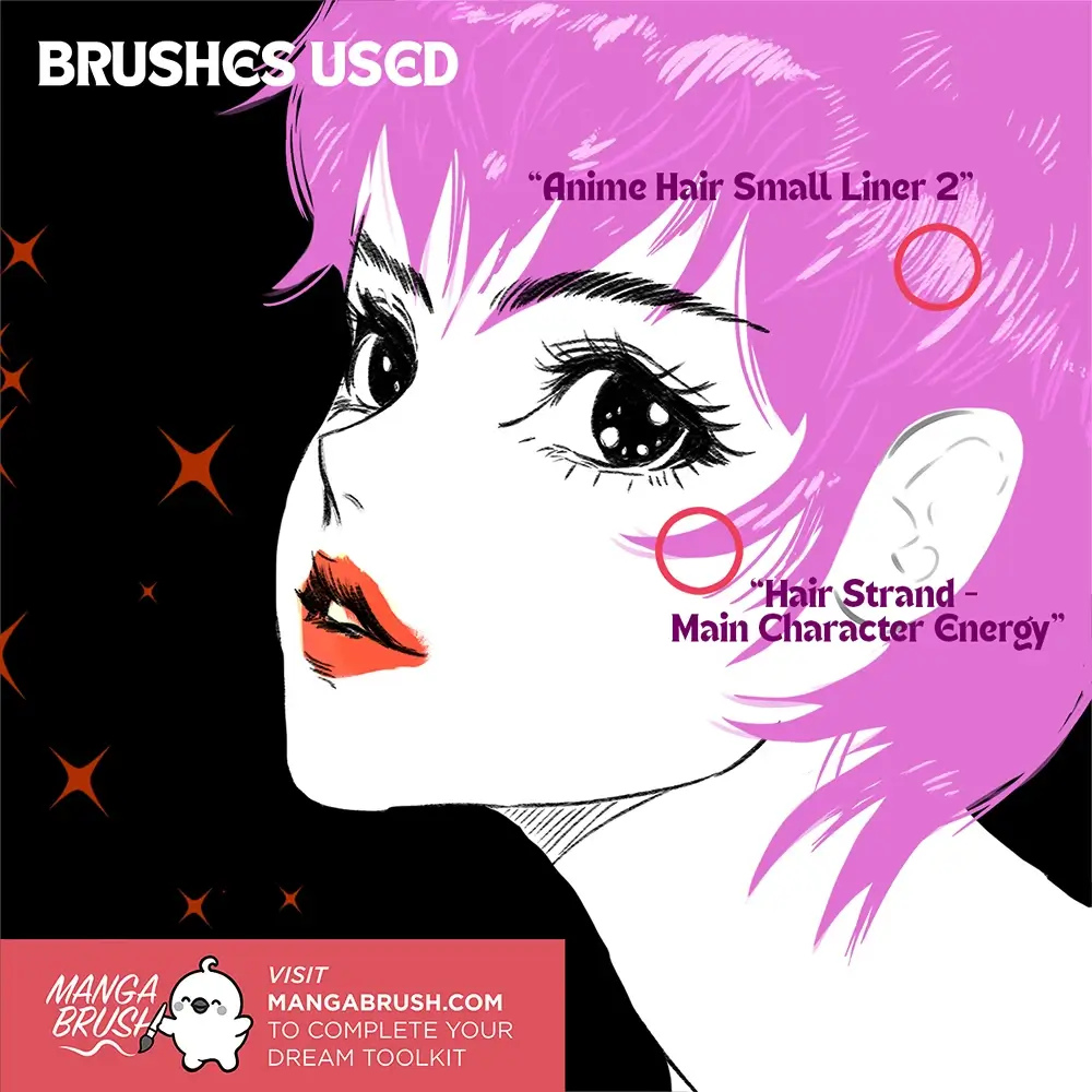 Expressive Anime Hair Procreate Brushes (Free) 1 Expressive Anime Hair Procreate Brushes (Free)