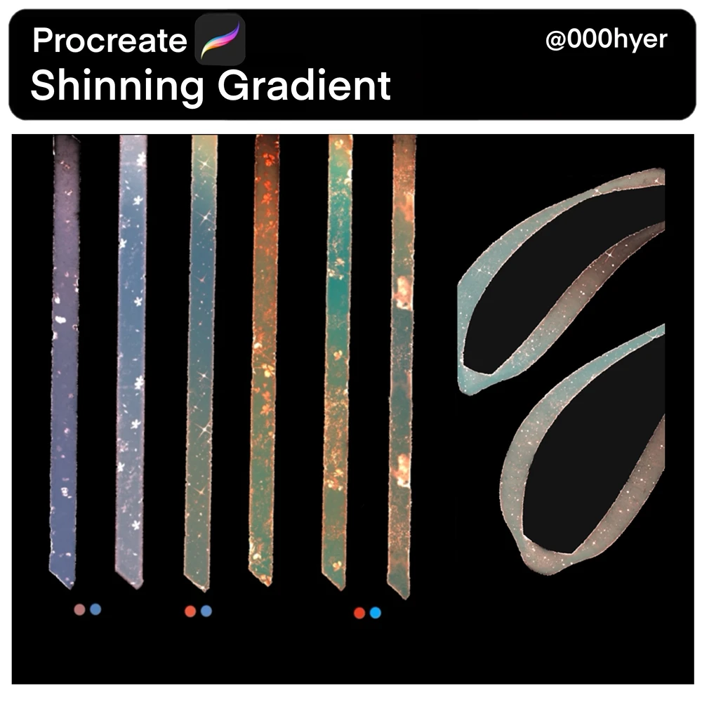 Luminous Lettering & Decorative Accents Procreate Brushes (Free) 2 Luminous Lettering & Decorative Accents Procreate Brushes (Free) - Image 2