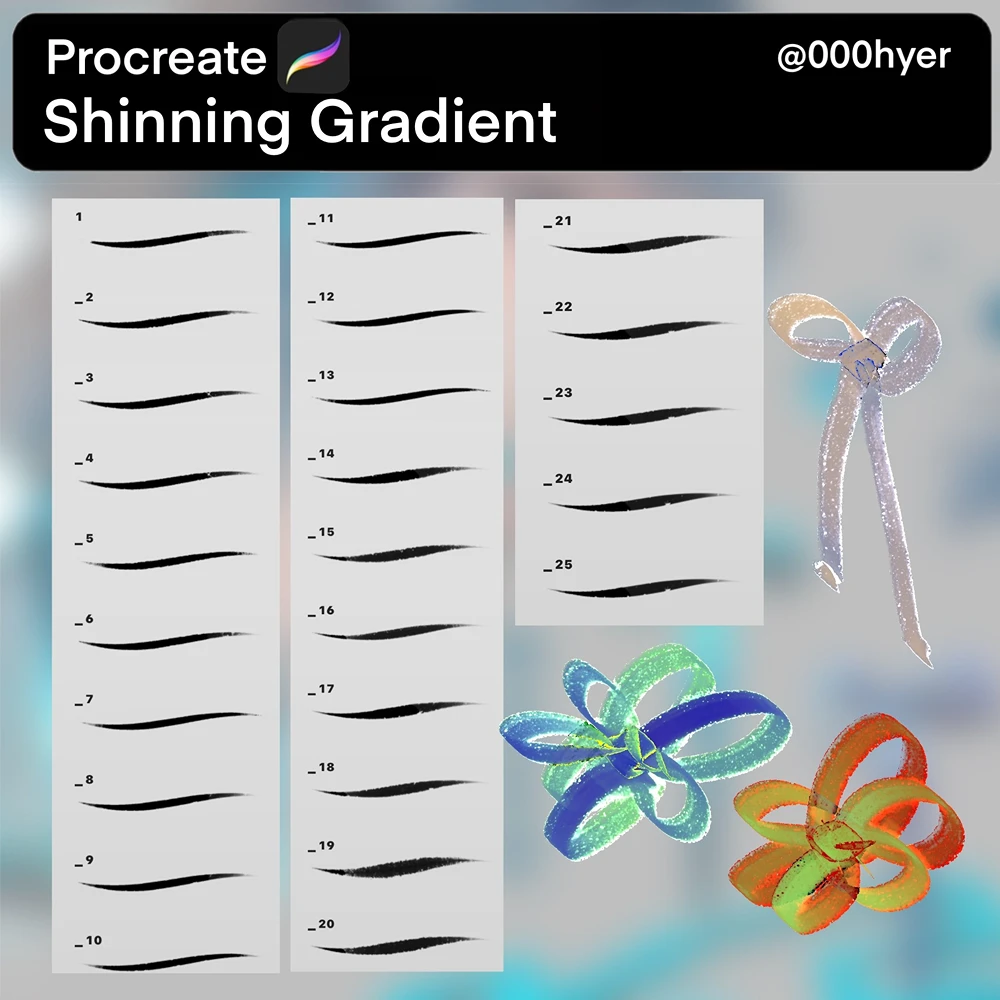 Luminous Lettering & Decorative Accents Procreate Brushes (Free) 4 Luminous Lettering & Decorative Accents Procreate Brushes (Free) - Image 4