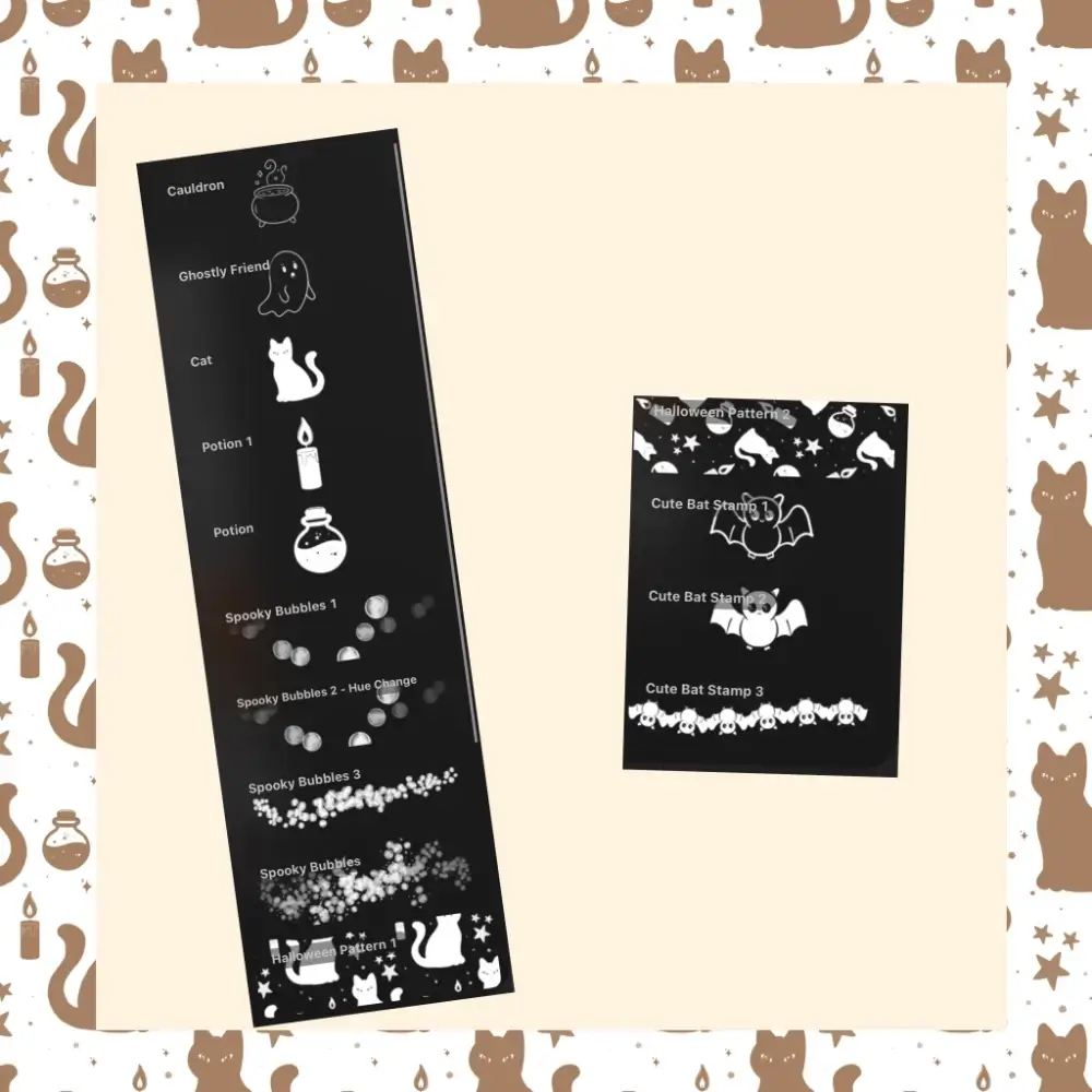 Playful Halloween Illustration Procreate Brushes (Free) 3 Playful Halloween Illustration Procreate Brushes (Free) - Image 3