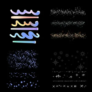 Shimmering Glitter Effects Procreate Brushes (Free)