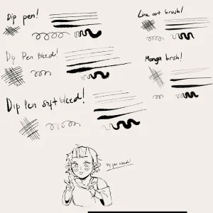 Home 18 Authentic Inking & Linework Dip Pen Procreate Brushes (Free)