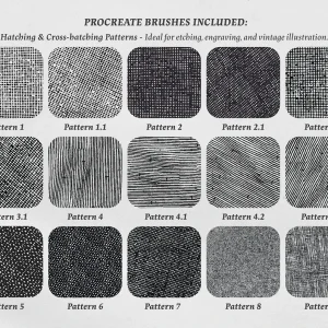 Home 16 25 Refined Engraving & Linework Free Brushes for Procreate