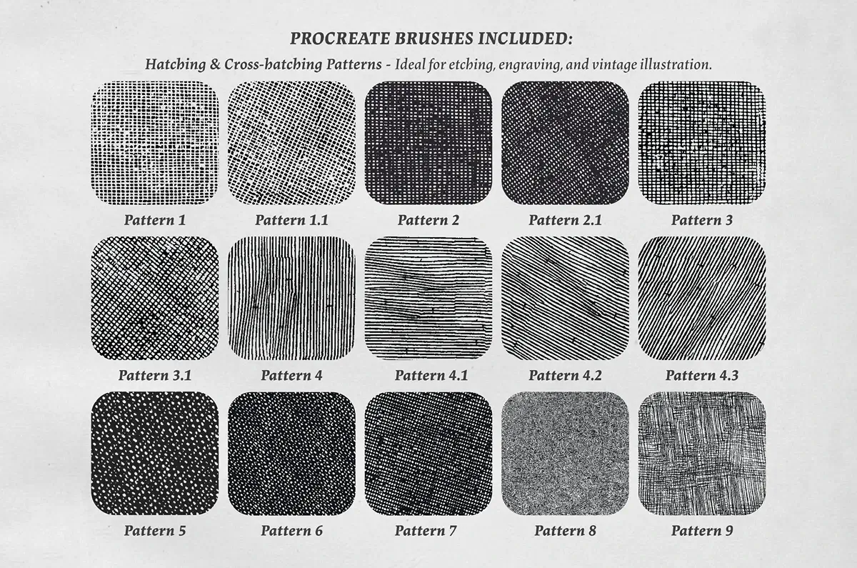 25 Refined Engraving & Linework Free Brushes for Procreate 1 25 Refined Engraving & Linework Free Brushes for Procreate