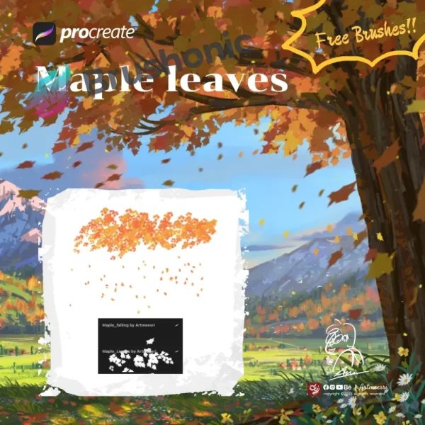 Free Custom Maple Leaves Procreate Brushes