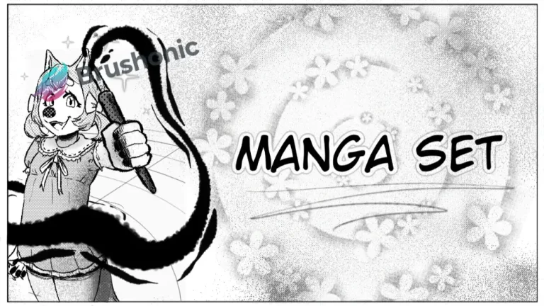 Free Manga Brush Set for Procreate — Comic Panels, Screen Tones & More