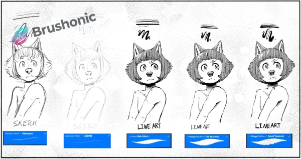 Free Manga Brush Set for Procreate — Comic Panels, Screen Tones & More