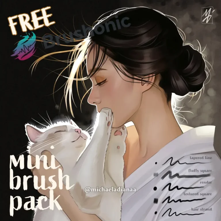 Free Mini Brush Pack for Procreate (5 Essential Digital Brushes)