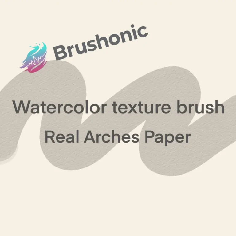 Real Arches Paper Texture Brush Free For Procreate
