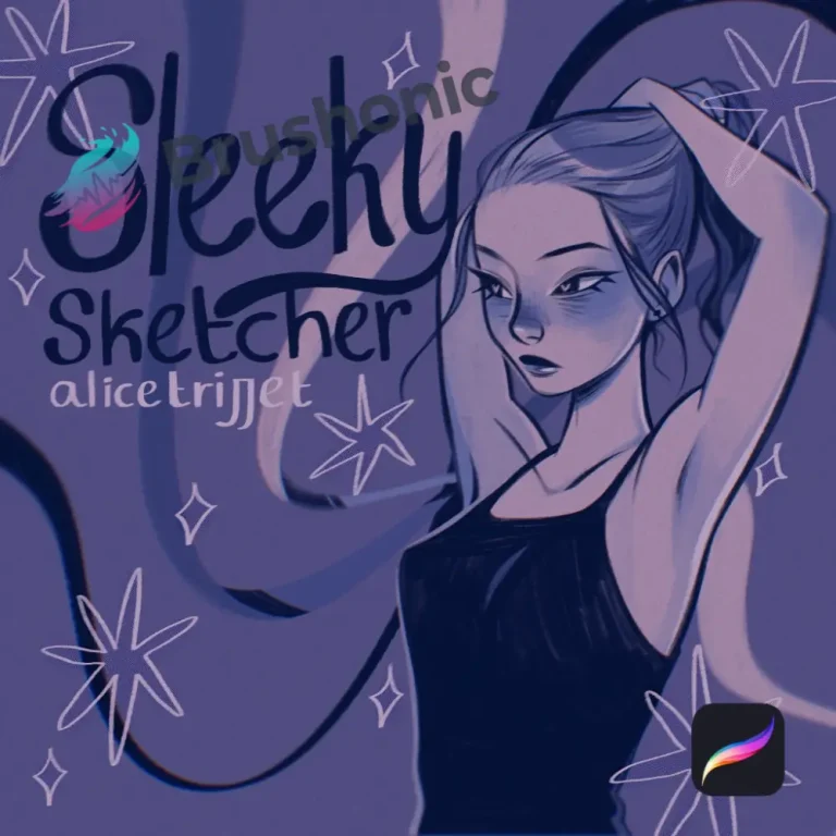 Sleeky Sketcher – Free Procreate Brush for Smooth Sketching & Coloring